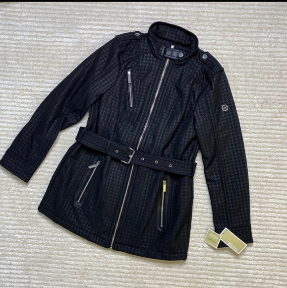 💼Michael Kors Black Houndstooth Jacket - Picture 12 of 14